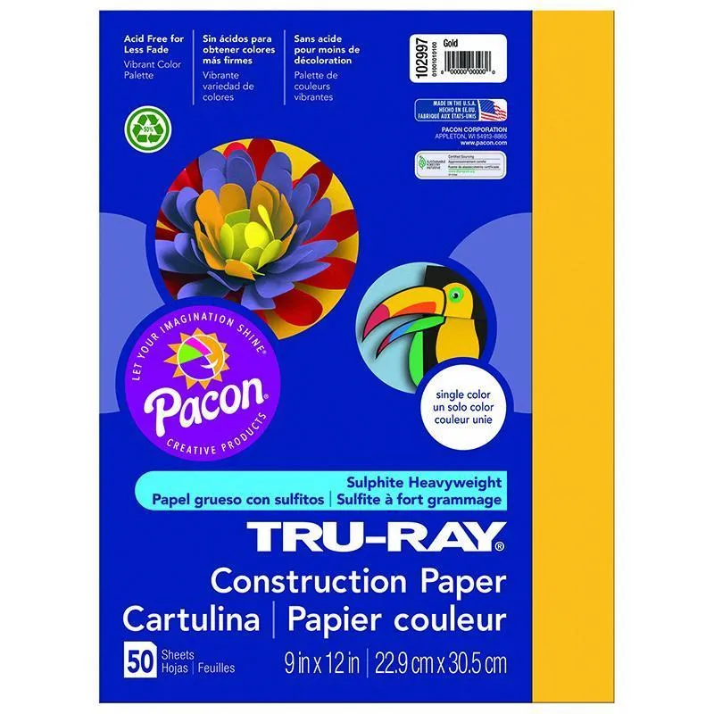 (10 Pk) Tru Ray 9 X12 Gold