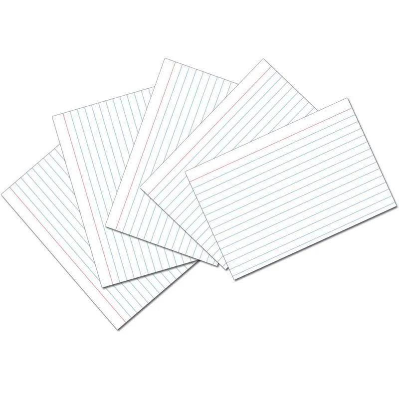 (10 Pk) White 4 X6 Ruled Index Cards