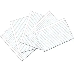 (10 Pk) White 4 X6 Ruled Index Cards