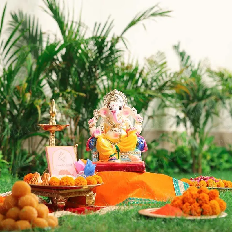 10INCH Lalbaugcha Raja Eco-Friendly Ganpati | Plant-A-Ganesha