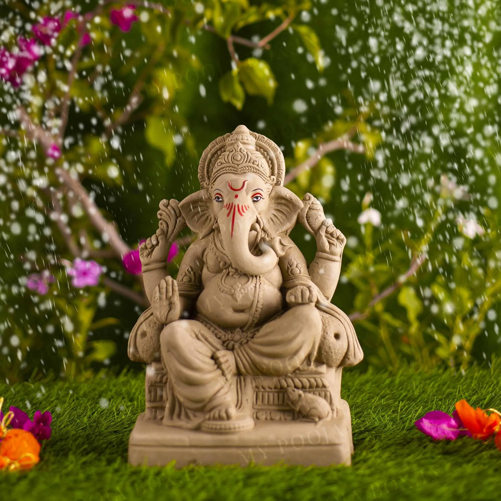 10INCH Lalbaugcha Raja Eco-Friendly Ganpati | Plant-A-Ganesha