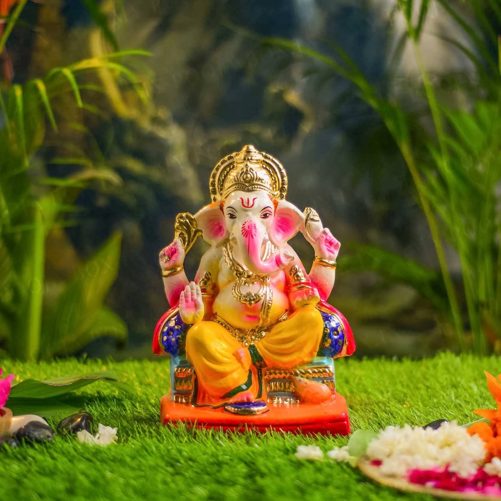 10INCH Lalbaugcha Raja Eco-Friendly Ganpati | Plant-A-Ganesha