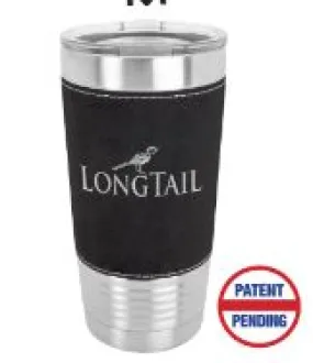 16 oz  Leatherette Stainless Steel Travel Mug- Tumbler