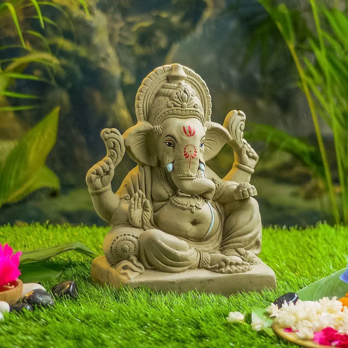 1FEET Gajavakra Eco-Friendly Ganpati | Plant-A-Ganesha