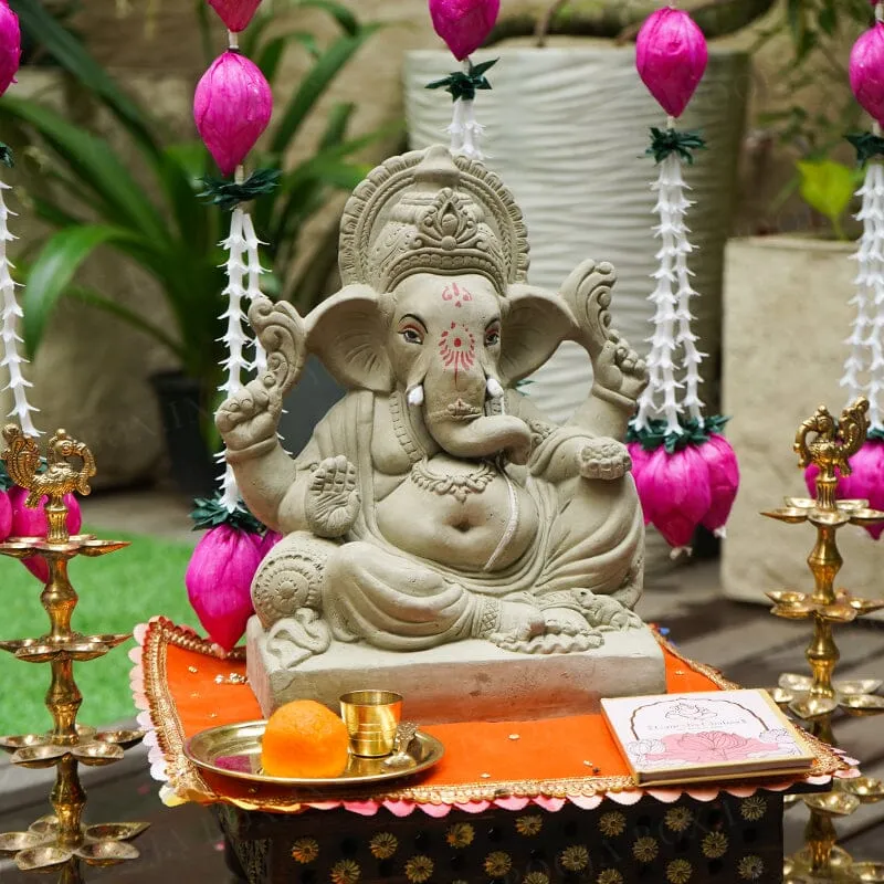 1FEET Gajavakra Eco-Friendly Ganpati | Plant-A-Ganesha