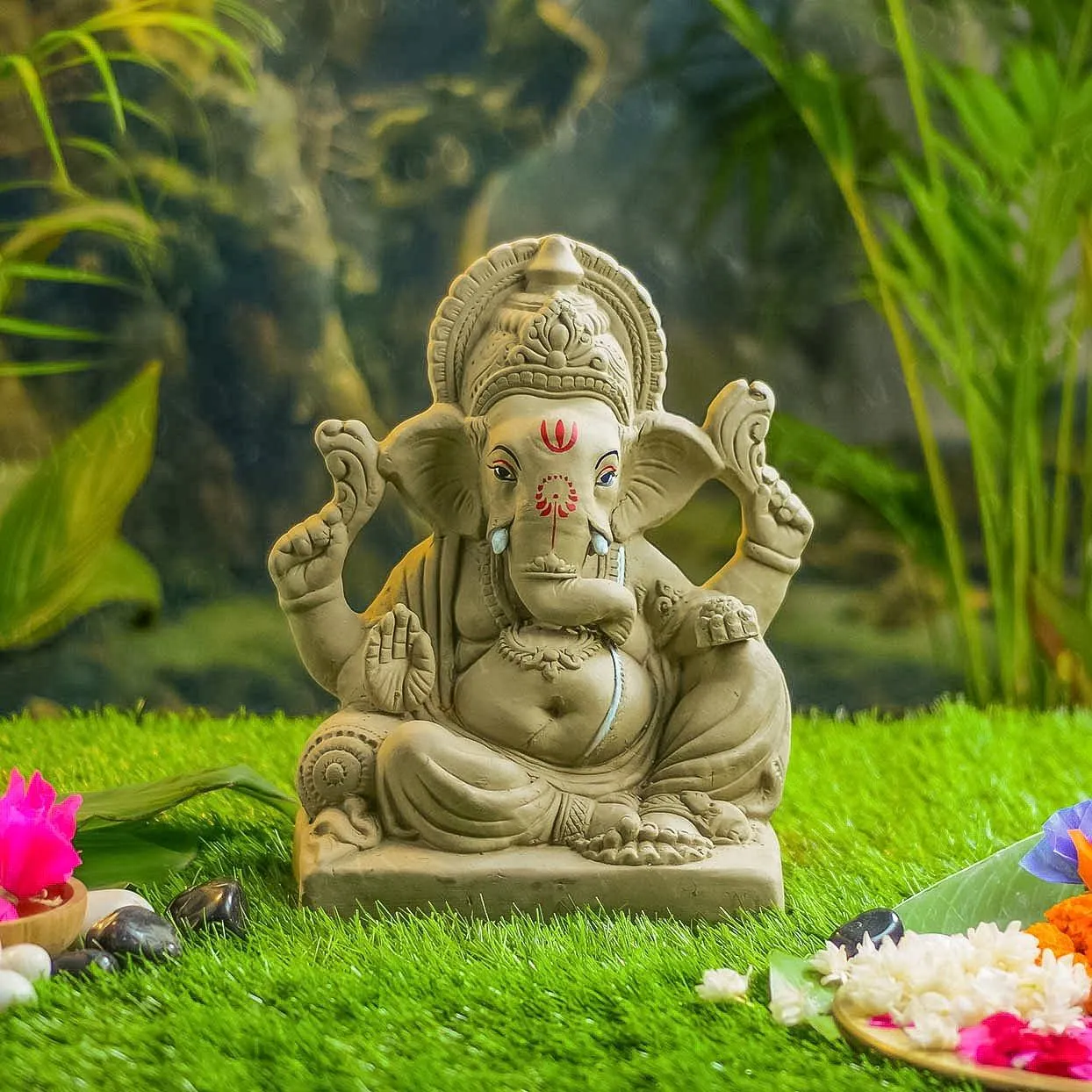 1FEET Gajavakra Eco-Friendly Ganpati | Plant-A-Ganesha