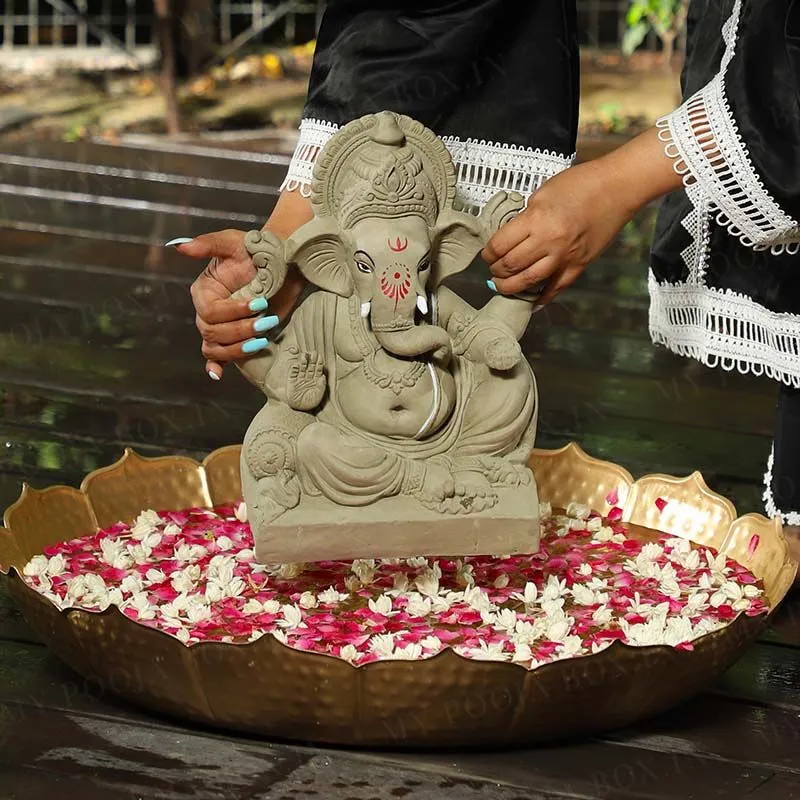 1FEET Gajavakra Eco-Friendly Ganpati | Plant-A-Ganesha