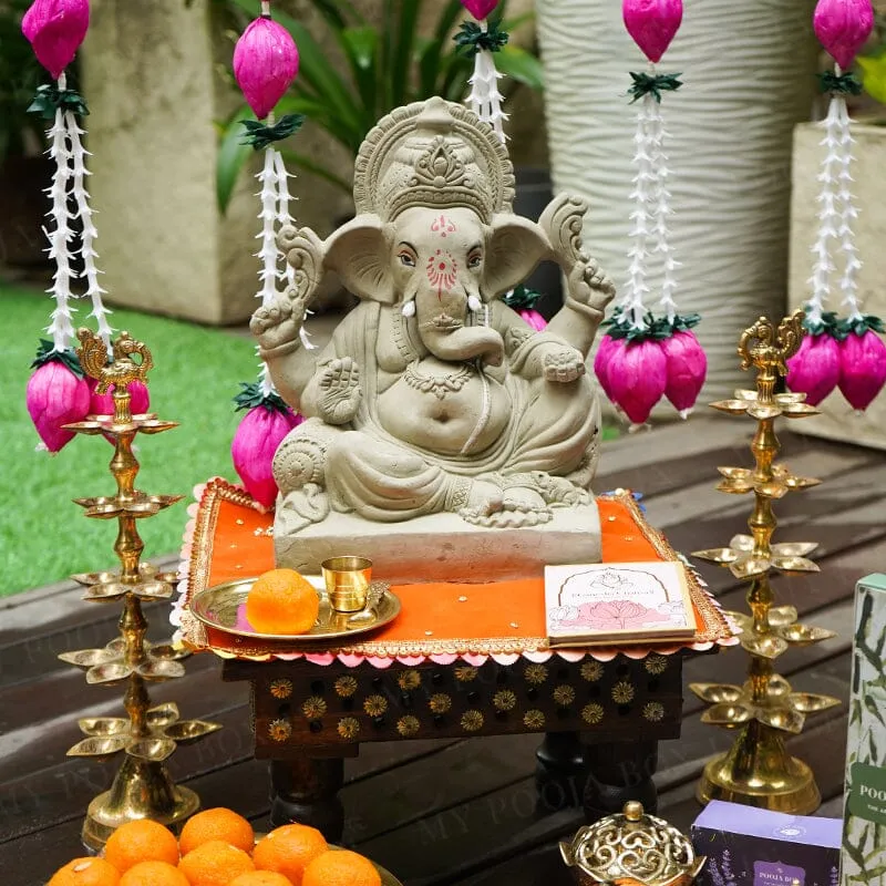 1FEET Gajavakra Eco-Friendly Ganpati | Plant-A-Ganesha