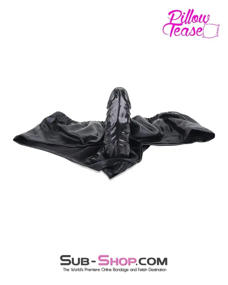 2744MQ      Black 4-Way Stretch PVC Spandex Dildo Panty - MEGA Deal