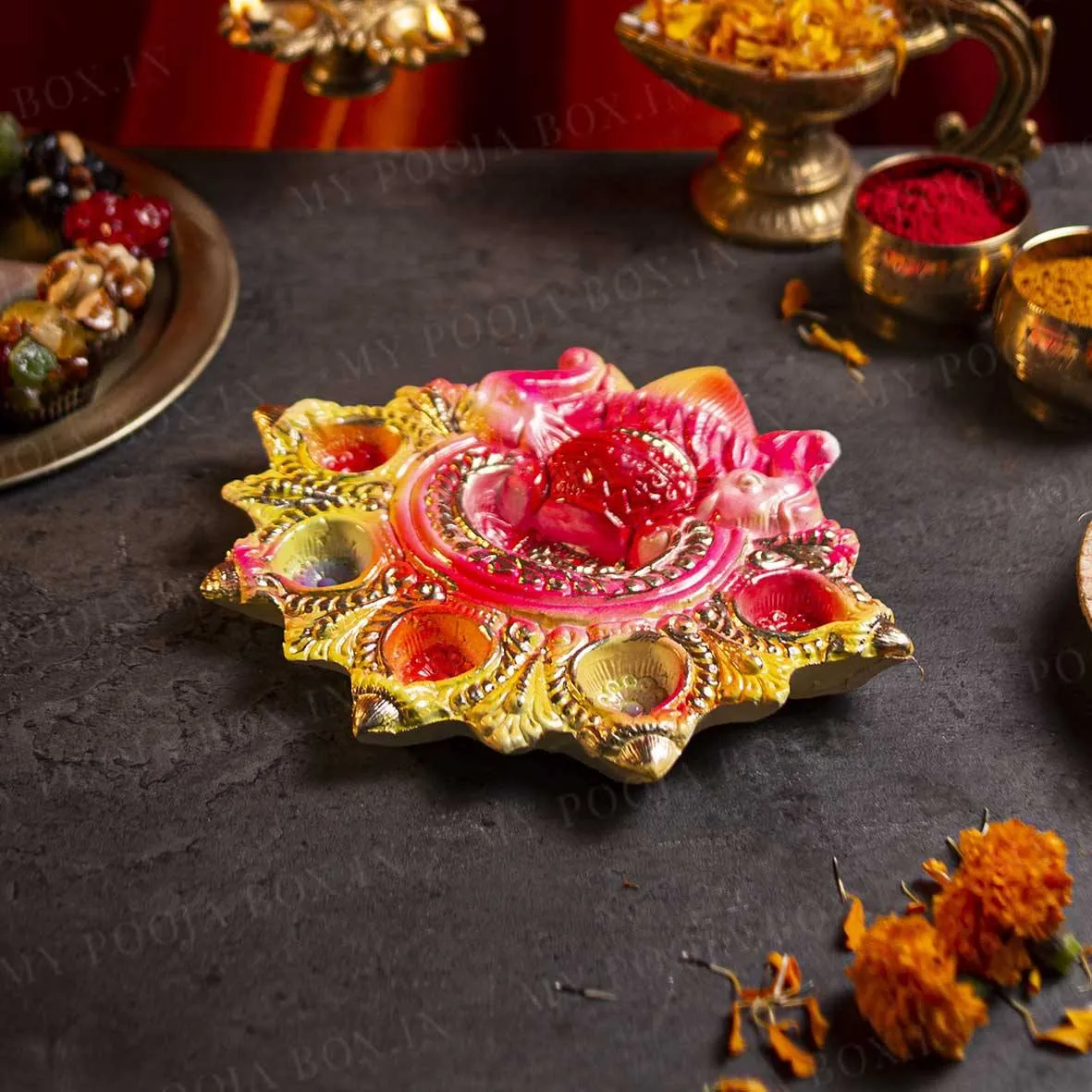 7.5" Eco Friendly Kalash Panch Jyot Diya