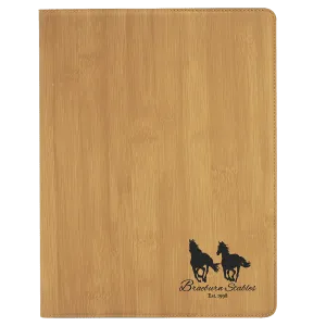 9 1/2" x 12" Laserable Leatherette Portfolio with Notepad