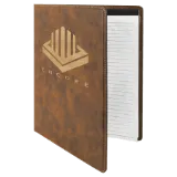 9 1/2" x 12" Laserable Leatherette Portfolio with Notepad