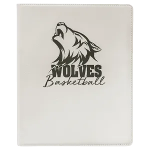 9 1/2" x 12" Laserable Leatherette Portfolio with Notepad