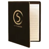 9 1/2" x 12" Laserable Leatherette Portfolio with Notepad