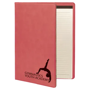 9 1/2" x 12" Laserable Leatherette Portfolio with Notepad