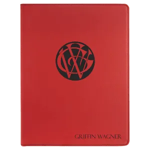 9 1/2" x 12" Laserable Leatherette Portfolio with Notepad
