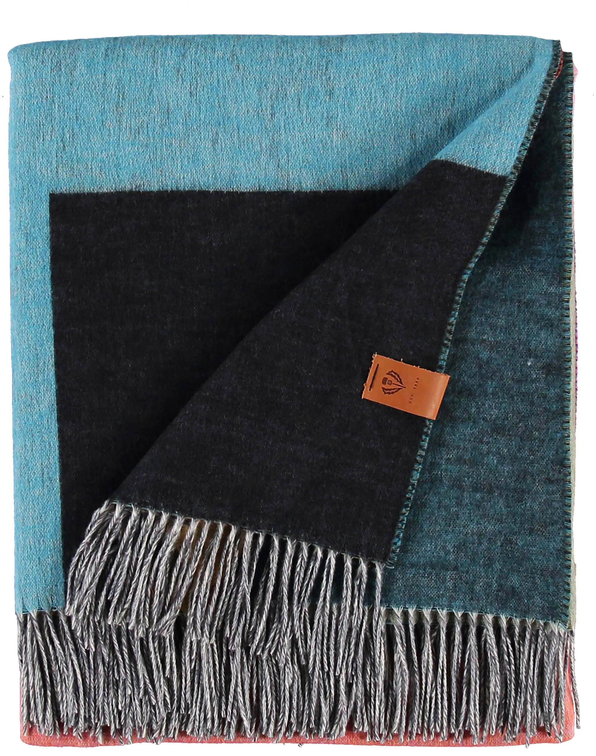Abstract Block Recycled Polyester Throw