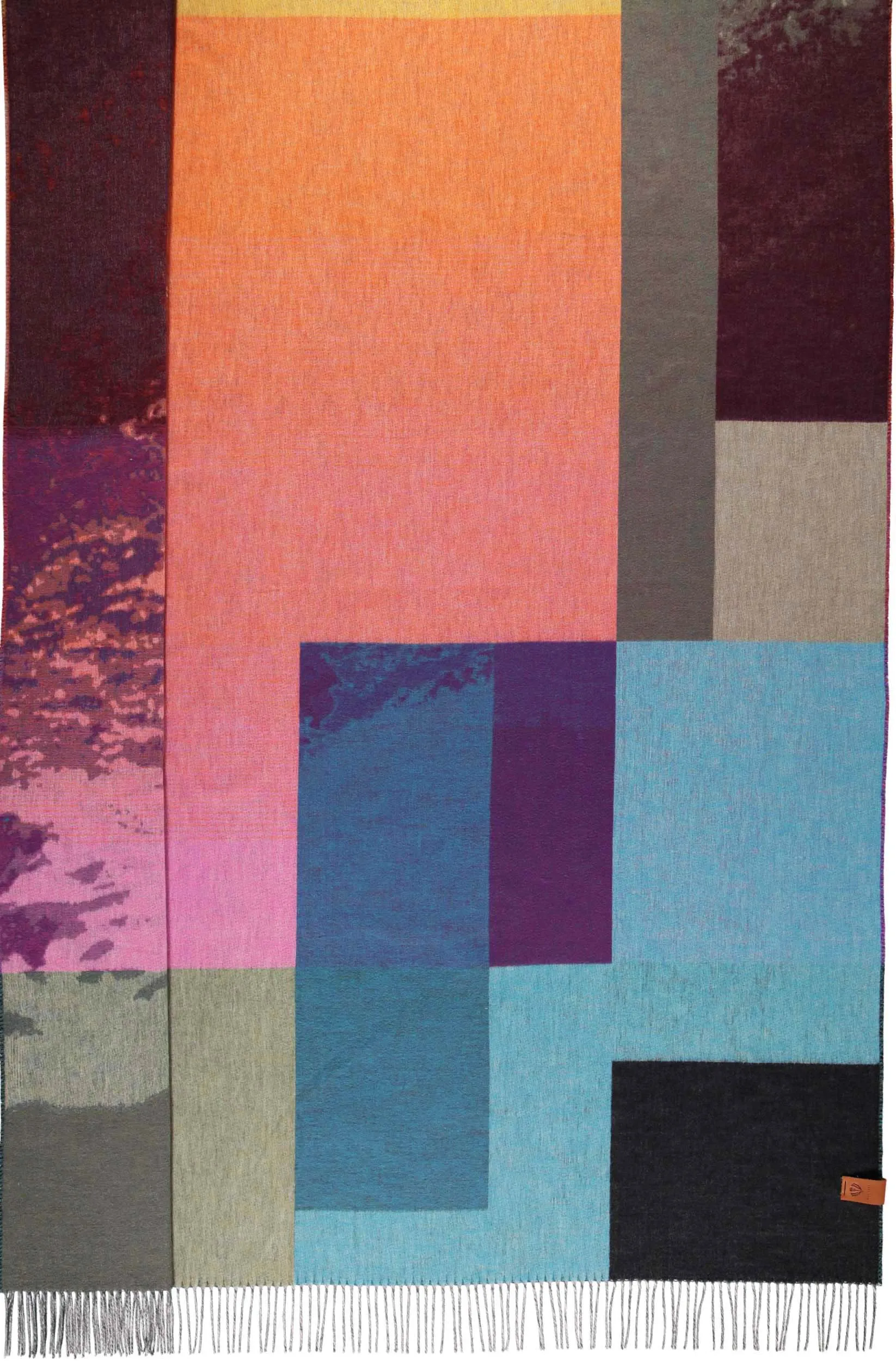 Abstract Block Recycled Polyester Throw