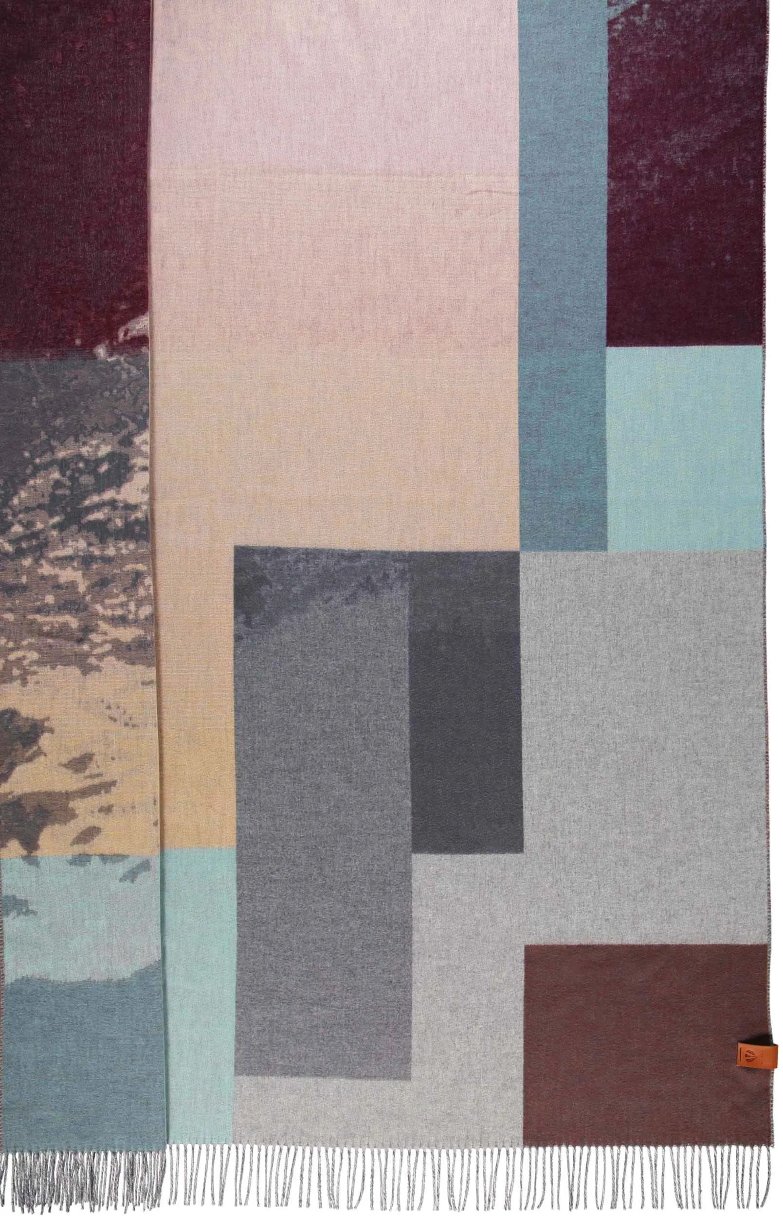 Abstract Block Recycled Polyester Throw