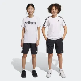ADIDAS KID'S 3-STRIPES WOVEN BLACK SHORTS