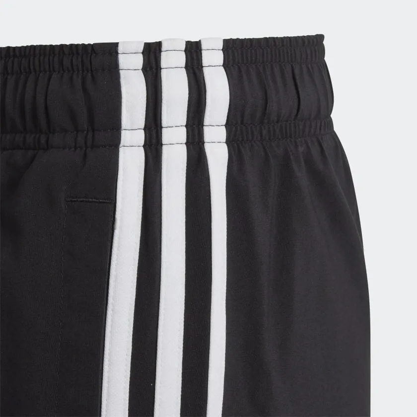 ADIDAS KID'S 3-STRIPES WOVEN BLACK SHORTS