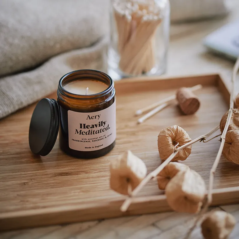 AERY LIVING Aromatherapy 140g Candle Jar Heavily Meditated