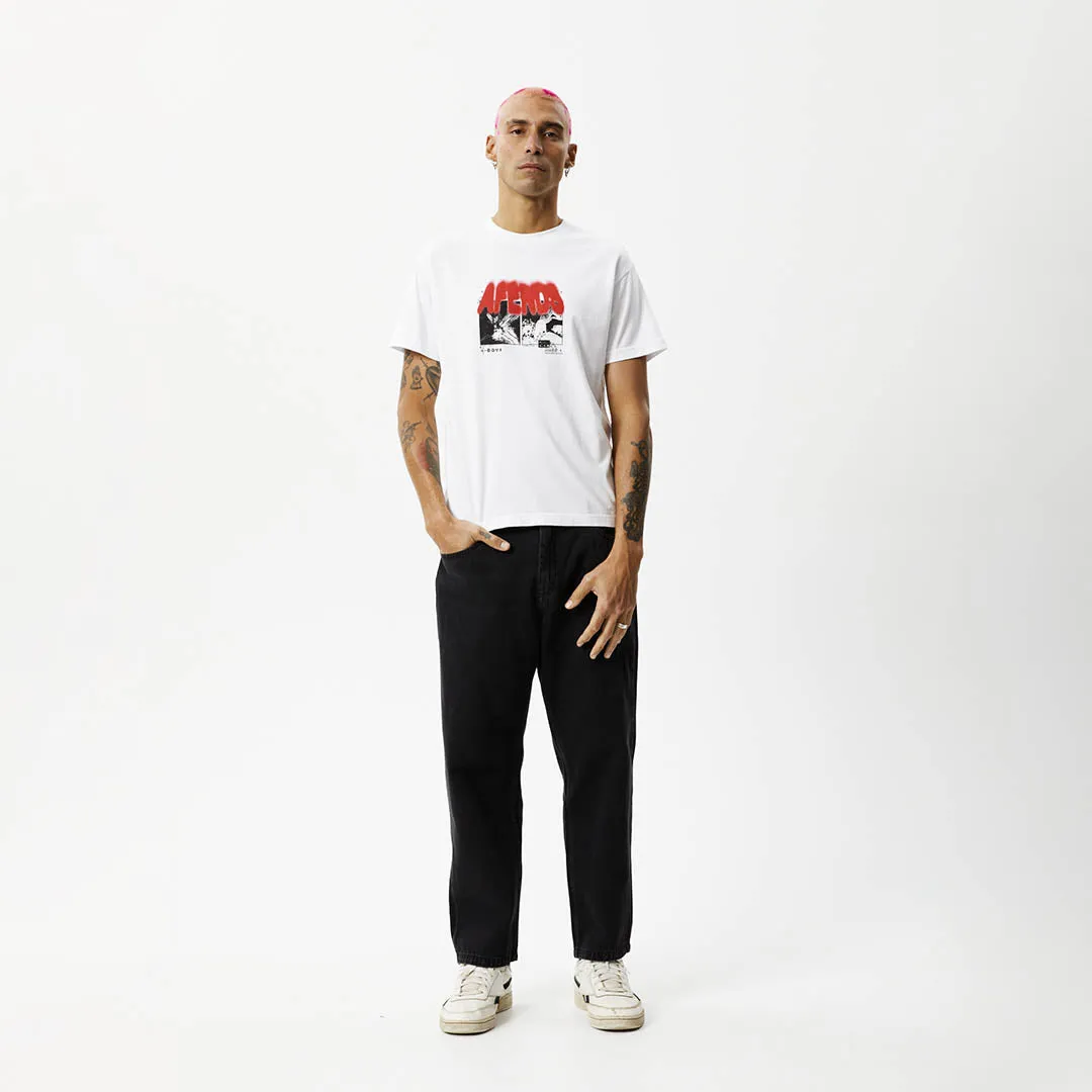 AFENDS Mens Future - Slim Fit Graphic T-Shirt - White