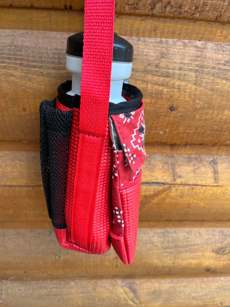 Ajax Water Bottle Holder/Purse-Bandana Print fabric