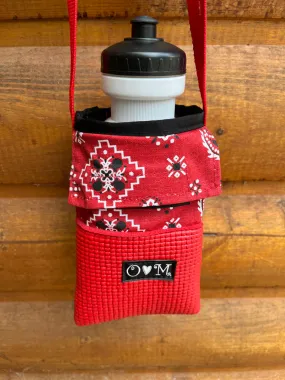 Ajax Water Bottle Holder/Purse-Bandana Print fabric