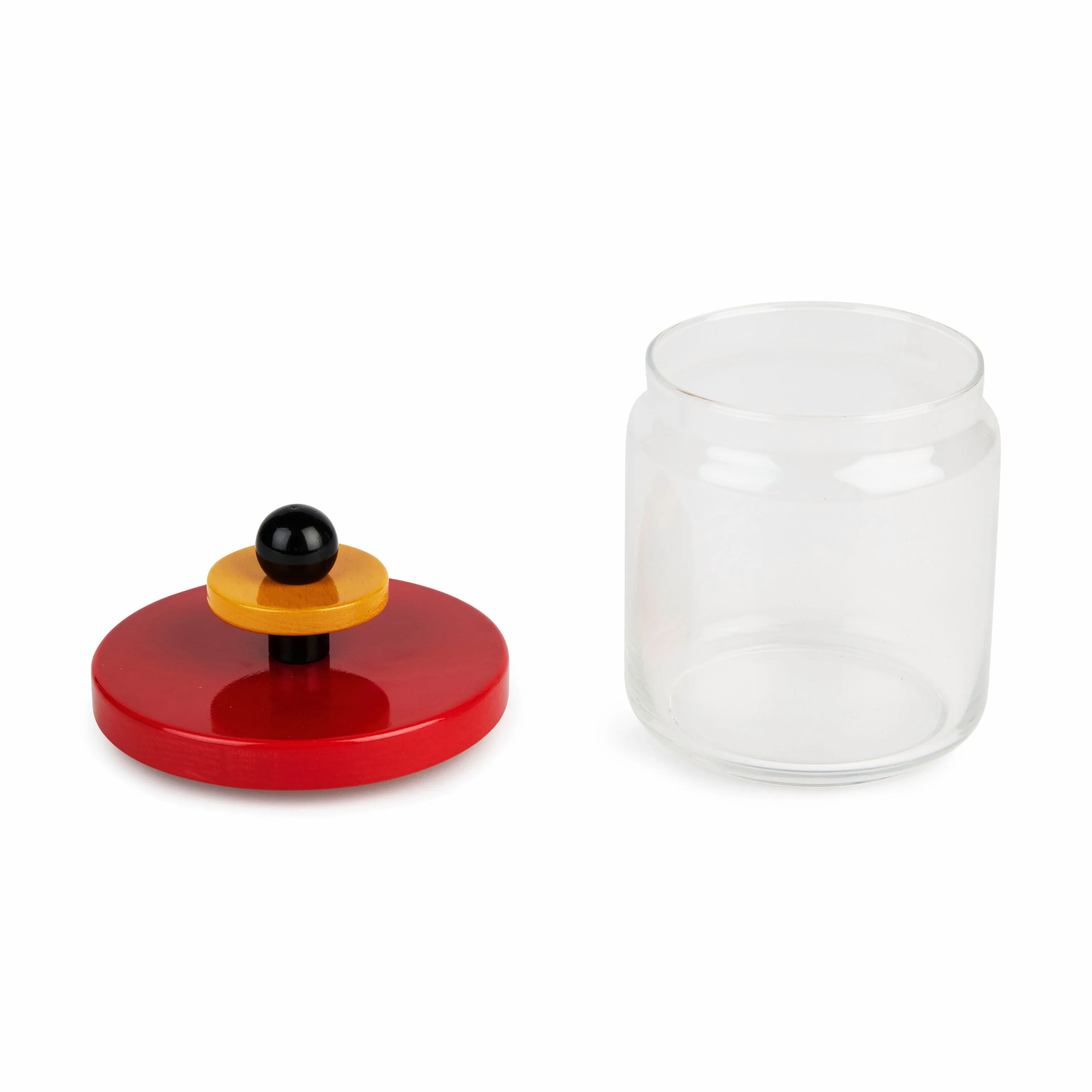 Alessi Ettore Sottsass Suppose Glass Kitchen Jar - Red