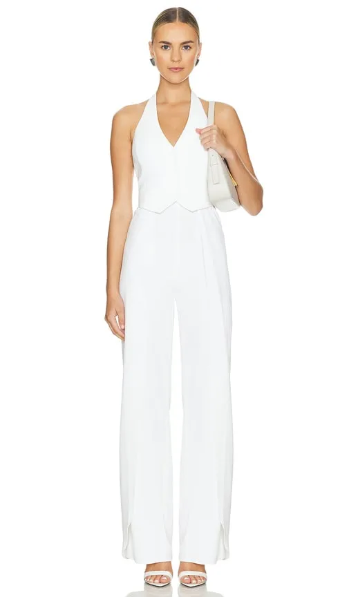 Alice   Olivia Robin Jumpsuit in White
