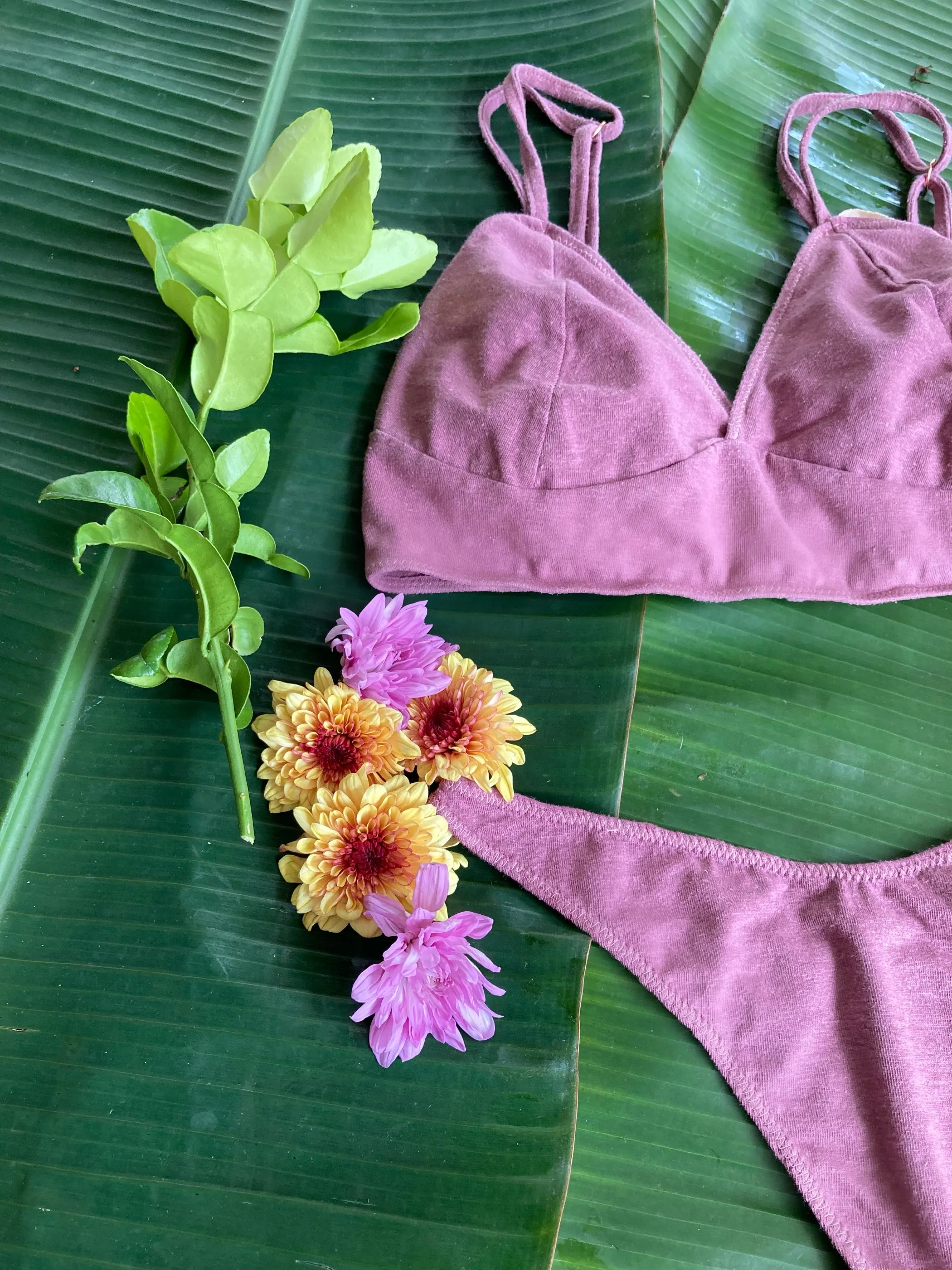 Aloha Rose Hemp Brallette Set