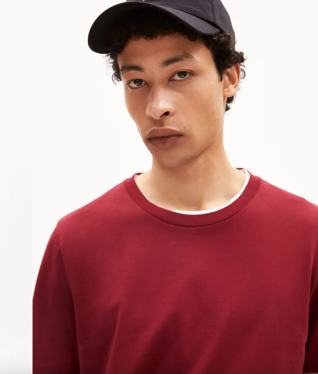ARMEDANGELS Jaames T-shirt dark crimson men