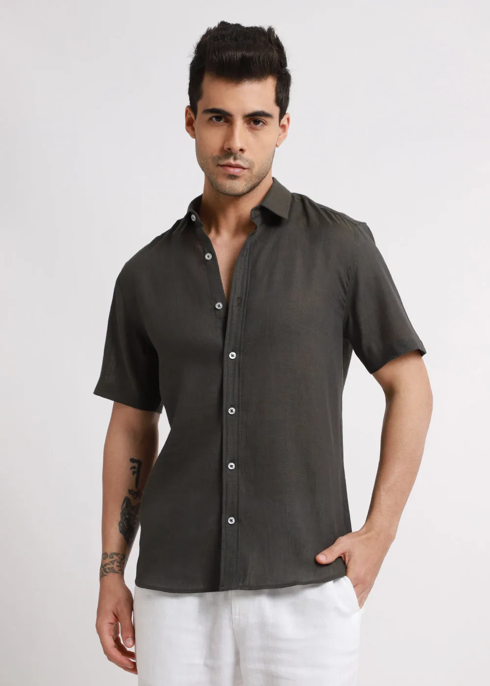 Batiste Gray Linen shirt