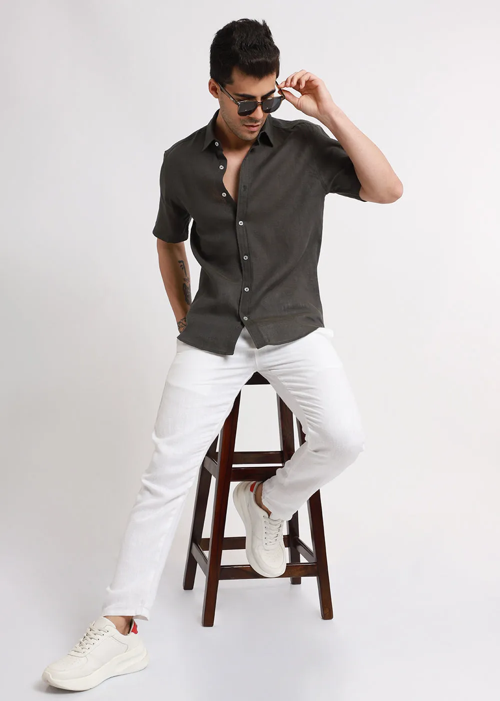 Batiste Gray Linen shirt