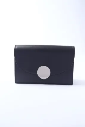 Black Leather Small Crossbody or Clutch Bag