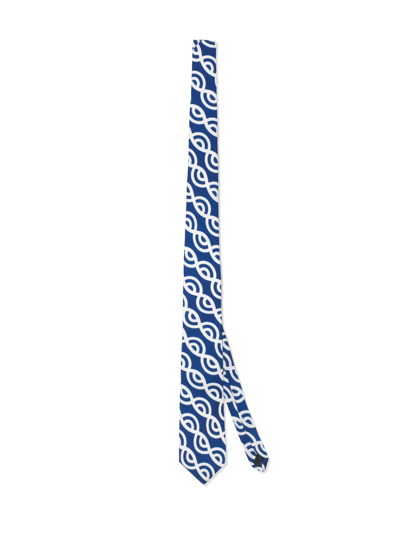 Blue Twister Printed Silk Twill Tie
