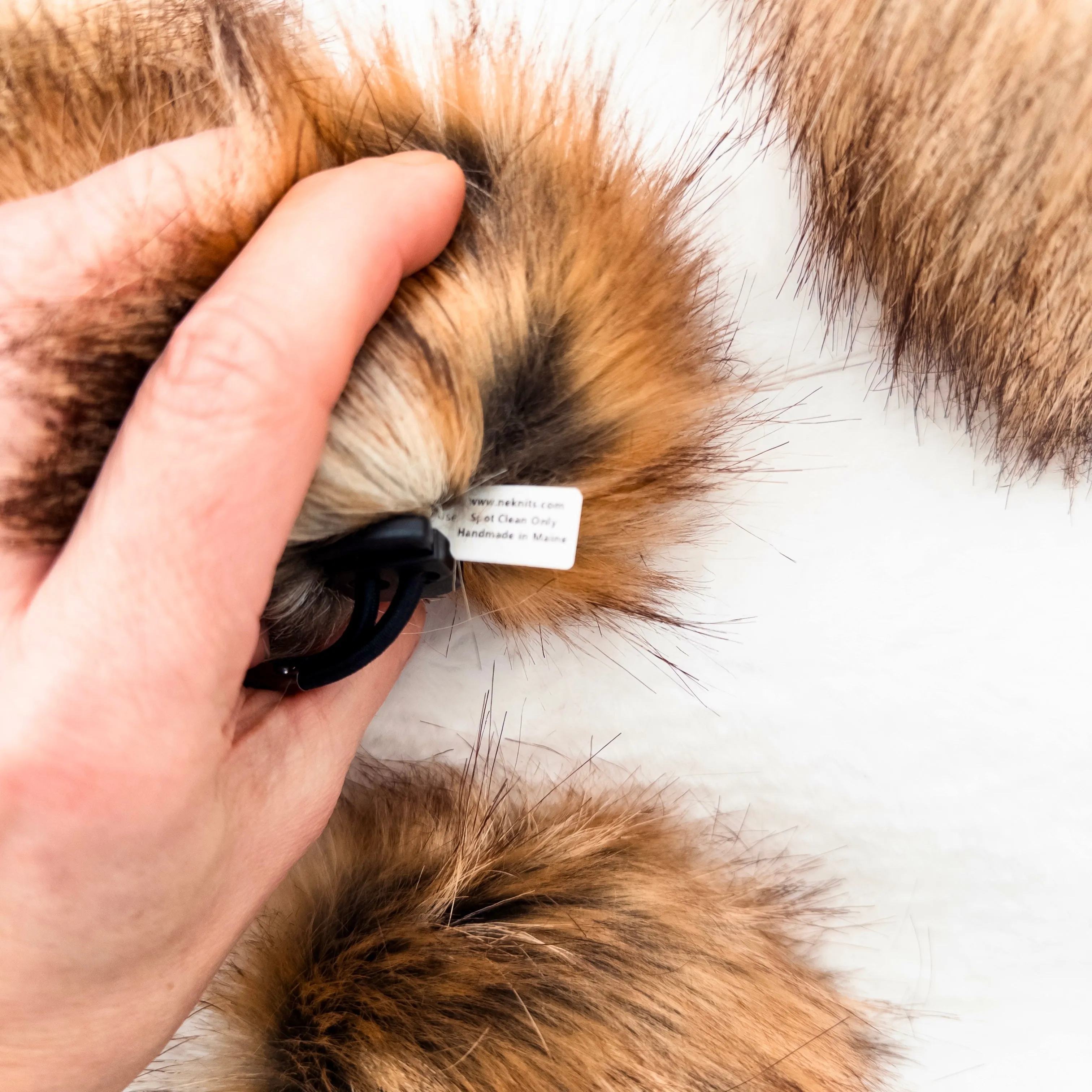 Canadian Fox Long Pile Lux Faux Fur Quick Connect Pom Pom