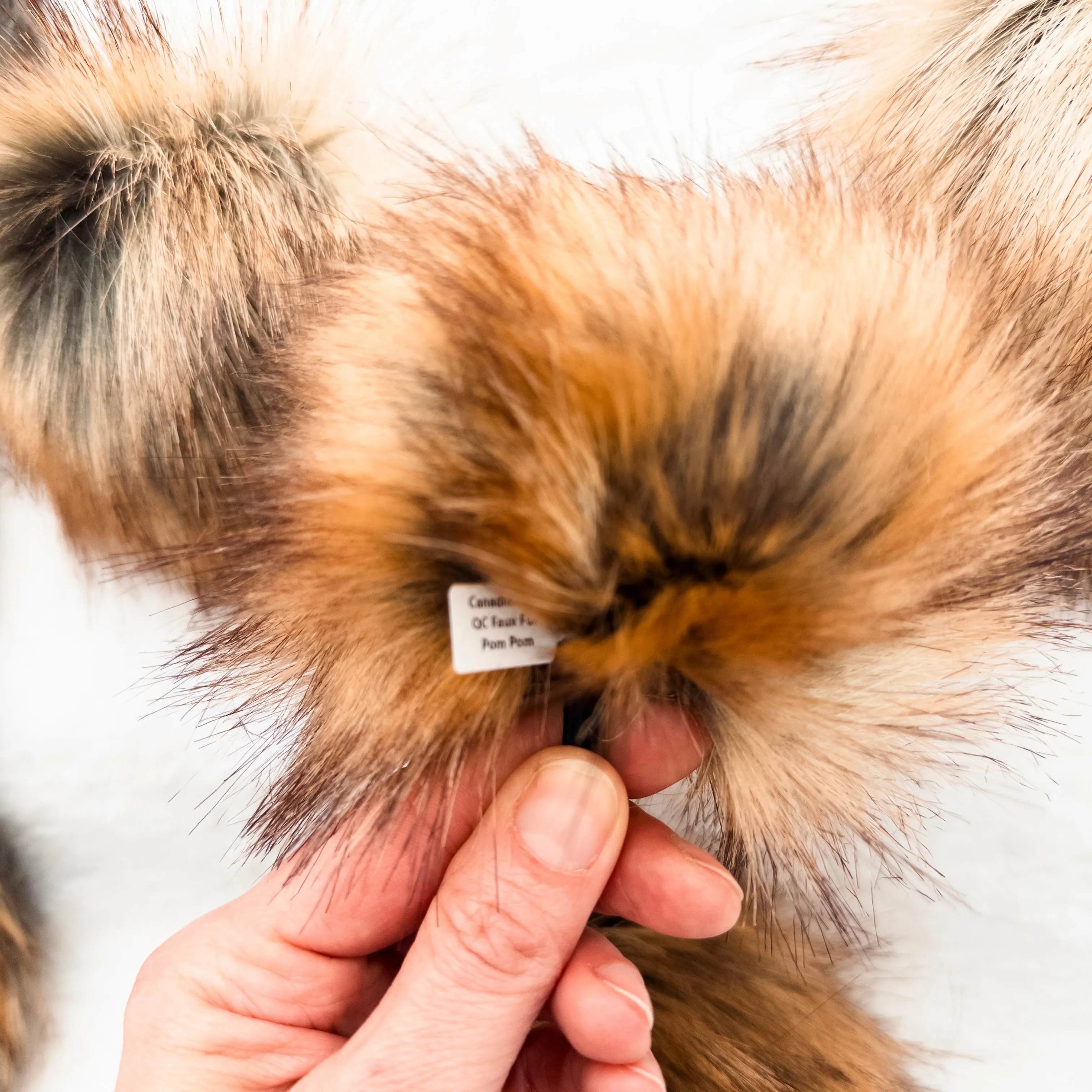 Canadian Fox Long Pile Lux Faux Fur Quick Connect Pom Pom