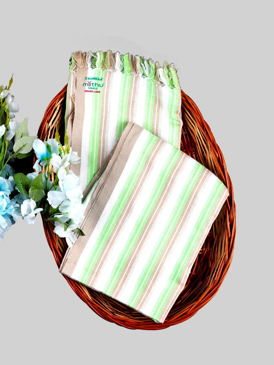 Cotton Colour Bath Towel Grassland 30x60 (Pack of 2)