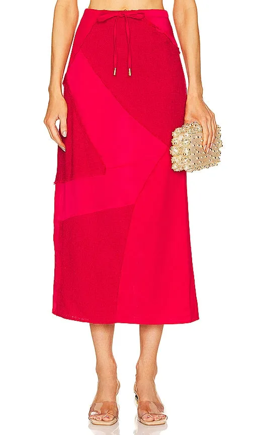 Cult Gaia Via Skirt in Red