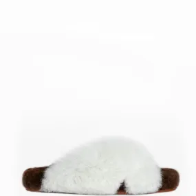 ETHICALLY AND CRUELTY FREE ALPACA X SLIDER IN WHITE