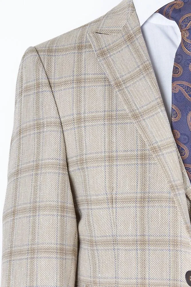 Evan Cream Set Blazer Linen Suit