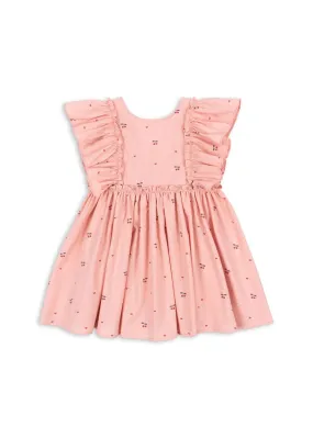 Evia Bow Dress - Cherry Coeur