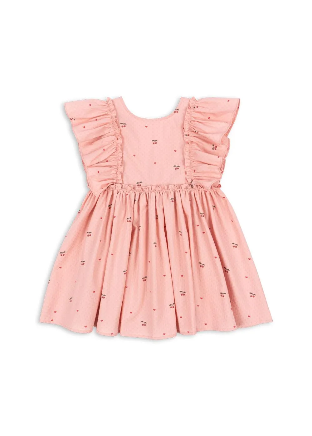 Evia Bow Dress - Cherry Coeur