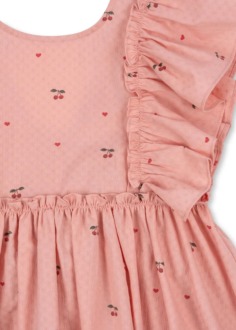 Evia Bow Dress - Cherry Coeur