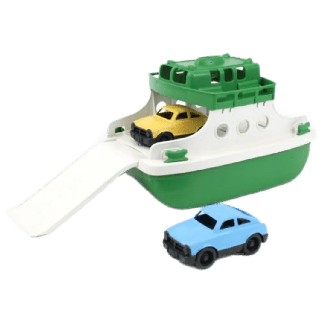 Ferry Boat with Two Mini Cars - Green