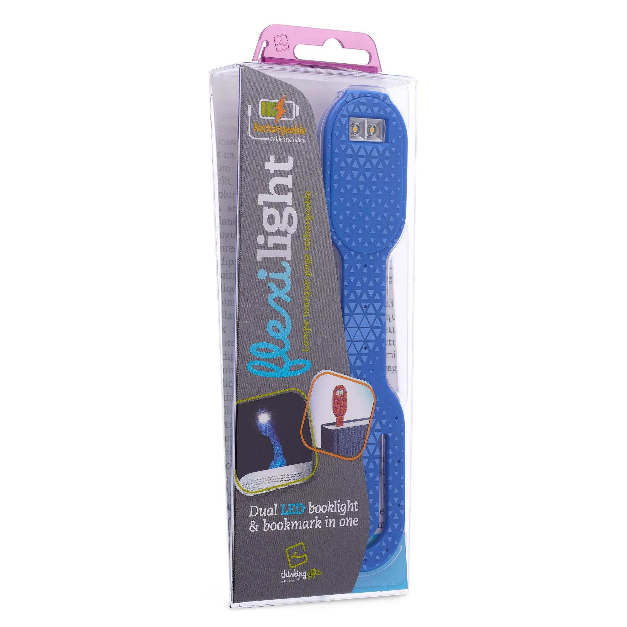 Flexilight Rechargeable Book Light (Blue Hexagonal)