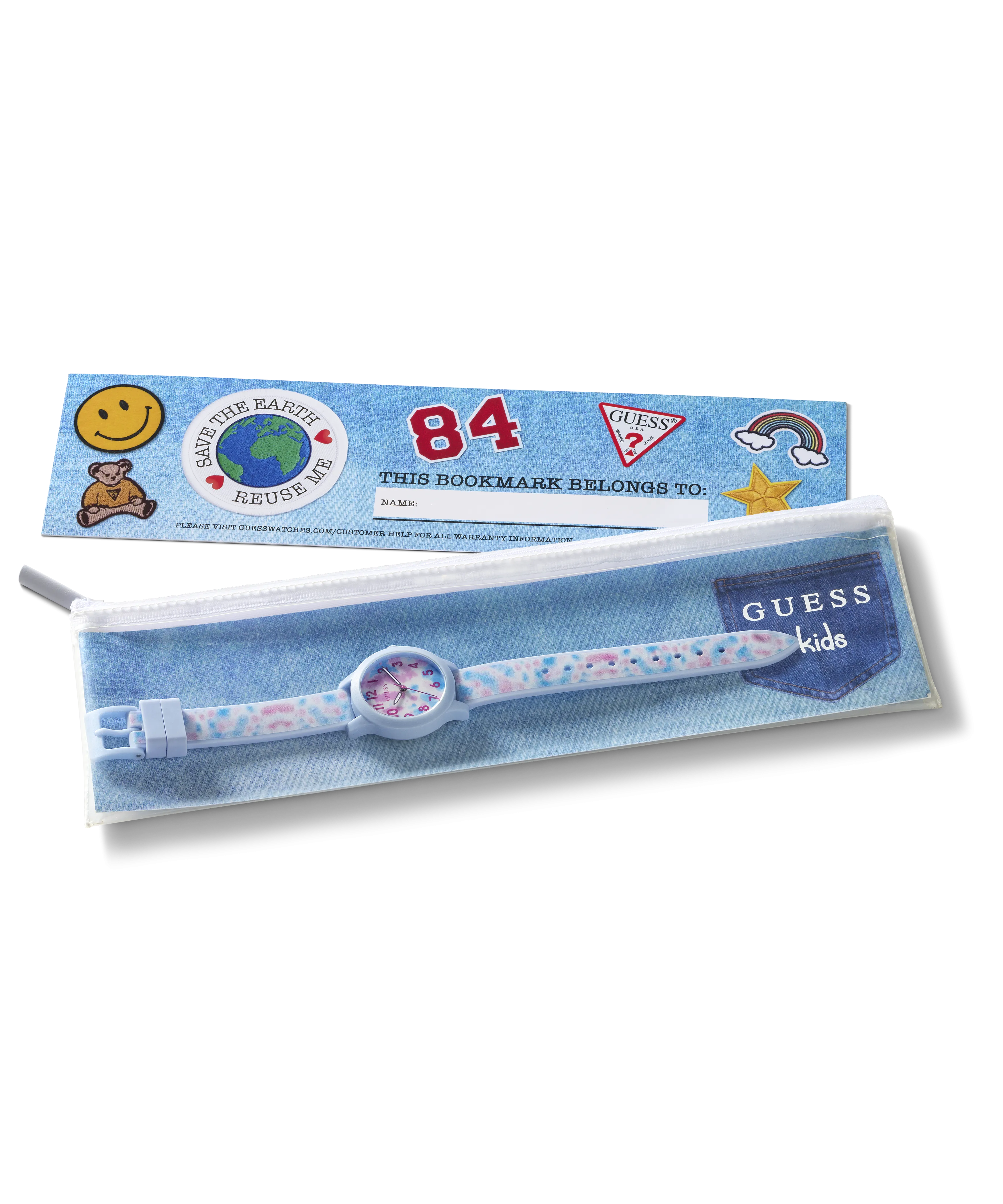 GUESS Kids Tie Dye Blue Analog Watch