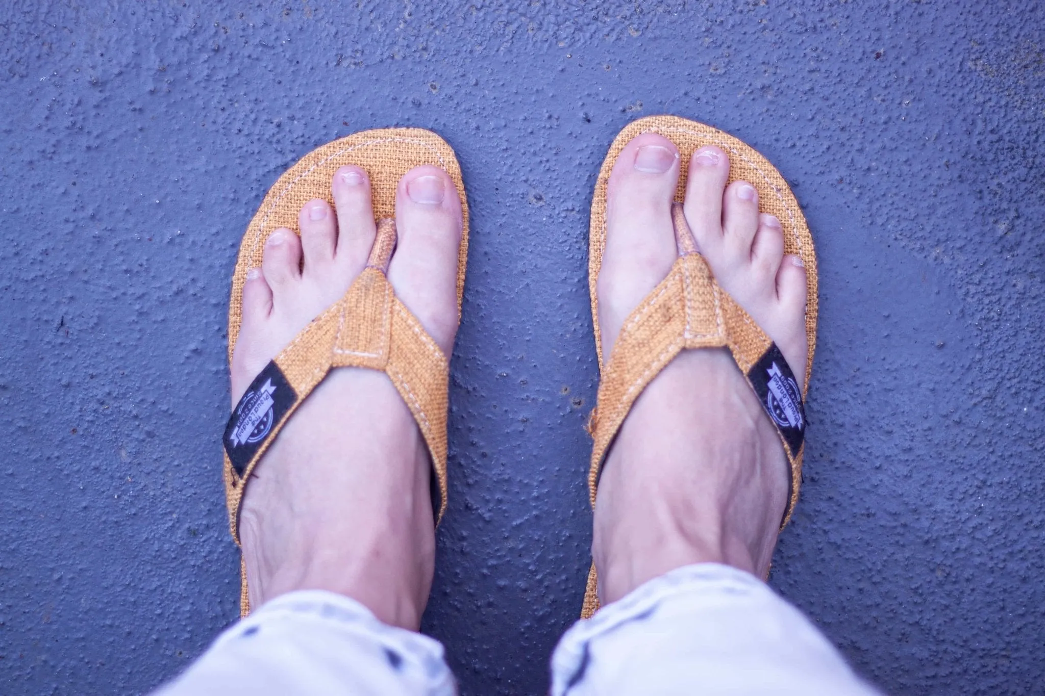 Handmade Eco-friendly Hemp Flip-Flop - Yellow